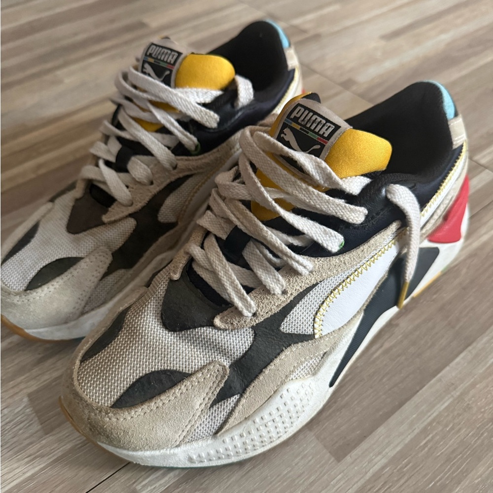Puma Sneakers in Black, White, and Yellow